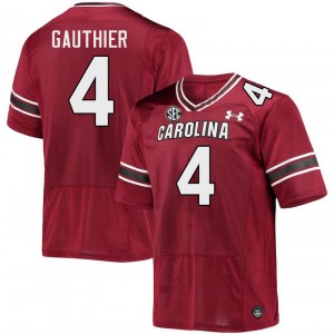 Men Colten Gauthier Garnet South Carolina College Football #4 Jersey 359004-771