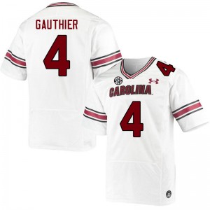Men Colten Gauthier White South Carolina Gamecocks College Football #4 Jersey 361533-812