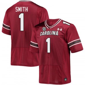 Men DQ Smith Garnet Gamecocks College Football #1 Jersey 849272-180