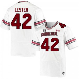Men Daniel Lester White Gamecocks College Football #42 Jersey 511900-101