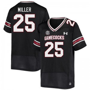 Men Dante Miller Black South Carolina Gamecocks College Football #25 Jersey 460324-548