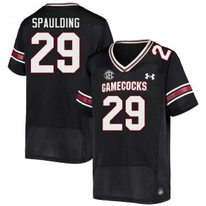 Men David Spaulding Black Gamecocks College Football #29 Jersey 432297-413