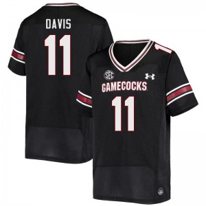 Men Elijah Davis Black University of South Carolina College Football #11 Jersey 138058-712