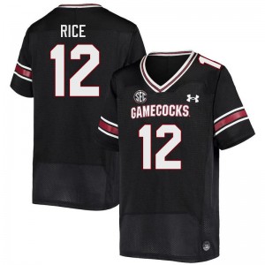 Men Eriq Rice Black University of South Carolina College Football #12 Jersey 666316-564