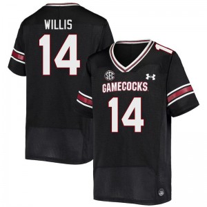 Men Jaron Willis Black University of South Carolina College Football #14 Jersey 217528-935