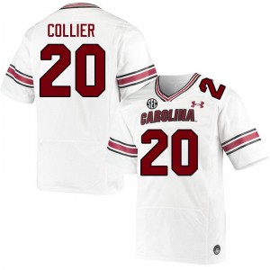 Men Judge Collier White South Carolina Gamecocks College Football #20 Jersey 366798-726