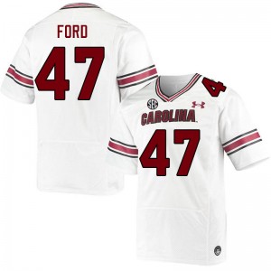 Men King-Demenian Ford White South Carolina Gamecocks College Football #47 Jersey 603068-643