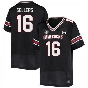 Men LaNorris Sellers Black Gamecocks College Football #16 Jersey 800454-677