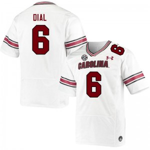 Men Marcellas Dial White South Carolina College Football #6 Jersey 155493-690