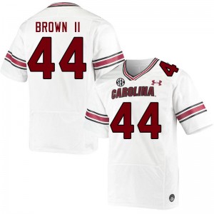 Men Maurice Brown II White Gamecocks College Football #44 Jersey 482616-583