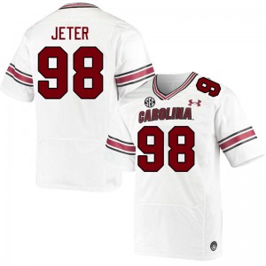 Men Mitch Jeter White South Carolina College Football #98 Jersey 759466-119