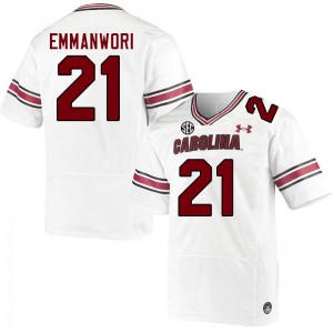 Men Nick Emmanwori White University of South Carolina College Football #21 Jersey 449588-611