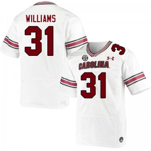 Men Peyton Williams White Gamecocks College Football #31 Jersey 705977-874