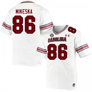 Men Reid Mikeska White University of South Carolina College Football #86 Jersey 699830-704