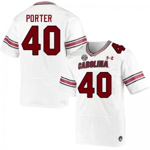 Men Ronnie Porter White South Carolina College Football #40 Jersey 733190-973