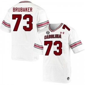 Men Ryan Brubaker White South Carolina Gamecocks College Football #73 Jersey 400106-570