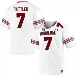 Men Spencer Rattler White Gamecocks College Football #7 Jersey 717783-547