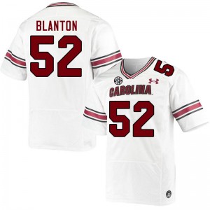 Men Stone Blanton White South Carolina Gamecocks College Football #52 Jersey 453406-541