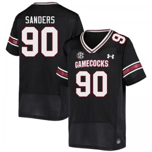 Men T.J. Sanders Black South Carolina Gamecocks College Football #90 Jersey 342177-292