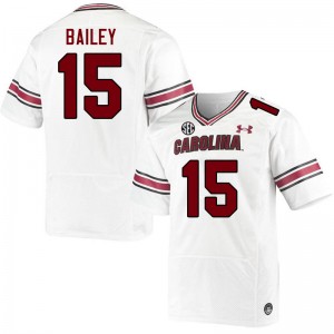 Men Tanner Bailey White Gamecocks College Football #15 Jersey 549407-558