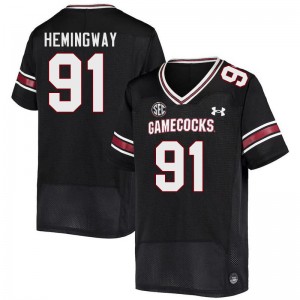 Men Tonka Hemingway Black South Carolina Gamecocks College Football #91 Jersey 991290-948