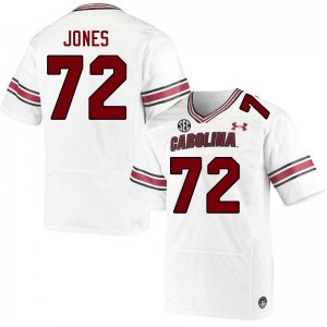 Men Trai Jones White University of South Carolina College Football #72 Jersey 521945-777