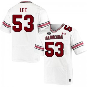 Men Vershon Lee White South Carolina Gamecocks College Football #53 Jersey 803397-135