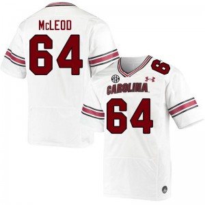 Men Xzavier McLeod White University of South Carolina College Football #64 Jersey 388374-229