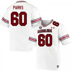 Men Aaryn Parks White South Carolina Gamecocks College Football #60 Jersey 317802-242