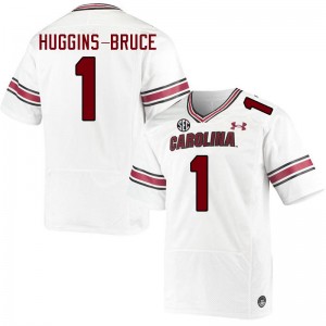 Men Ahmari Huggins-Bruce White South Carolina College Football #1 Jersey 756364-717