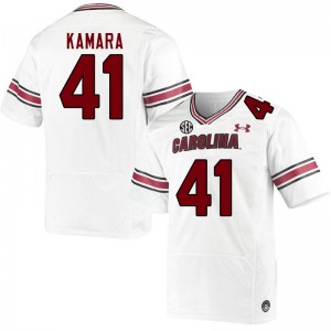 Men Bangally Kamara White University of South Carolina College Football #41 Jersey 685200-453