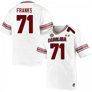 Men Blake Franks White South Carolina Gamecocks College Football #71 Jersey 434292-688