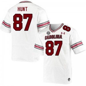 Men Brady Hunt White South Carolina College Football #87 Jersey 681786-423