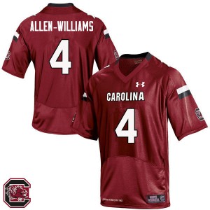 Men Bryson Allen-Williams Red University of South Carolina College Football #4 Jersey 541219-903