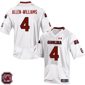 Men Bryson Allen-Williams White South Carolina College Football #4 Jersey 212766-157