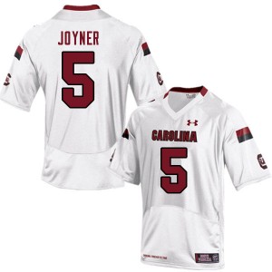 Men Dakereon Joyner White South Carolina College Football #5 Jersey 157600-989
