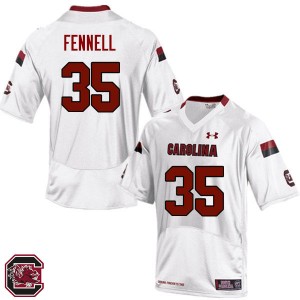 Men Daniel Fennell White University of South Carolina College Football #35 Jersey 697969-754