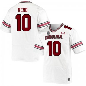 Men Dante Reno White University of South Carolina College Football #10 Jersey 215119-707