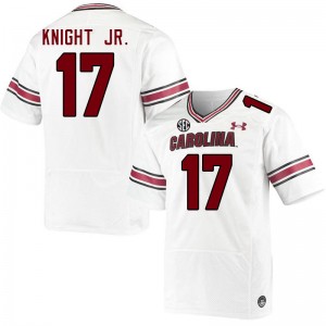 Men Demetrius Knight Jr. White University of South Carolina College Football #17 Jersey 584368-956