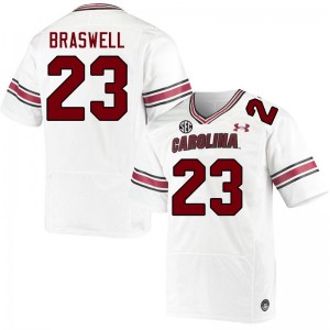Men Djay Braswell White South Carolina College Football #23 Jersey 687835-151