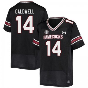 Men Elijah Caldwell Black South Carolina College Football #14 Jersey 993381-975