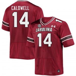 Men Elijah Caldwell Garnet University of South Carolina College Football #14 Jersey 487247-126