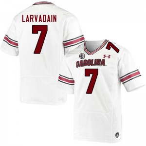 Men Gage Larvadain White South Carolina Gamecocks College Football #7 Jersey 324008-724