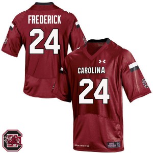 Men Garrett Frederick Red South Carolina College Football #24 Jersey 812309-167