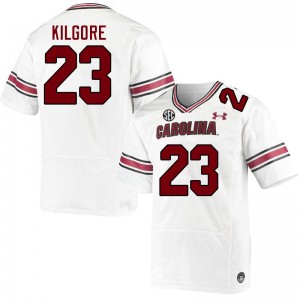 Men Gerald Kilgore White South Carolina College Football #23 Jersey 860355-716