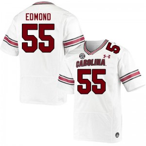 Men Gilber Edmond White University of South Carolina College Football #55 Jersey 968027-838