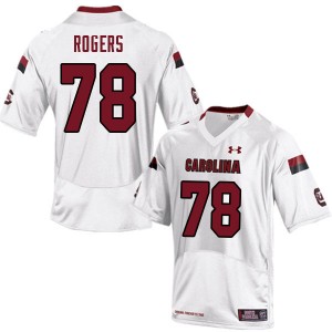 Men Hunter Rogers White South Carolina Gamecocks College Football #78 Jersey 926984-172