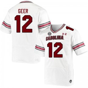 Men Jatius Geer White Gamecocks College Football #12 Jersey 848571-485