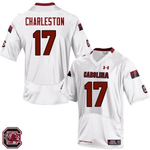 Men Javon Charleston White South Carolina College Football #17 Jersey 533488-728