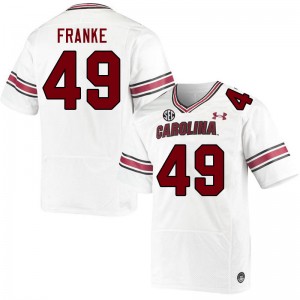 Men Jordan Franke White South Carolina Gamecocks College Football #49 Jersey 656309-963